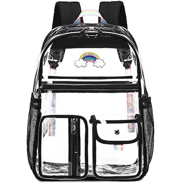 Lanola Clear Backpack for Girls Backpacks Elementary Bookbags Middle School bags Women Casual DaypackLight Blue