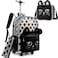 Meetbelify Kids Rolling Backpack for Girls Cute Sequin Cat Backpacks with Wheels for Elementary Students with Lunch Box for Girls
