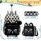 Meetbelify Kids Rolling Backpack for Girls Cute Sequin Cat Backpacks with Wheels for Elementary Students with Lunch Box for Girls