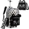 Meetbelify Kids Rolling Backpack for Girls Cute Sequin Cat Backpacks with Wheels for Elementary Students with Lunch Box for Girls