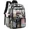 abshoo Large Clear Backpack For Girls Women School Bookbag Heavy Duty Transparent Backpack Black