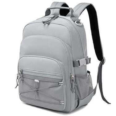 mygreen Girls Boy School Backpack Elementary Middle Bookbag Teenager Waterproof Lightweight 16 Inches Grey