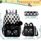 Meetbelify Cute Cat Backpack for Girls Sequin School Backpacks with Lunch Box for Elementary Students Kids Travel Bookbag Set 4 in 1