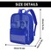 MCWTH Heavy Duty Mesh Backpack See Through School College Student Mesh Bookbag Blue