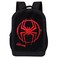 Marvel Comics Spiderman Backpack Into The SpiderVerse Black Knapsack 16 inch Mesh Padded Bag Spider Logo