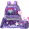 Meetbelify Backpack for Girls School Backpacks Kids Cute Sequin Bookbag for Elementary Kindergarten with Lunch Box Pencil Case for Girls 512 Years Old
