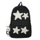 LOTUSTAR Y2K Backpack with Cute Accessories Emo Girl Boy Stars Preppy School Bag with Plush Pendenat Grunge 1012 Daypack Black