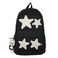 LOTUSTAR Y2K Backpack with Cute Accessories Emo Girl Boy Stars Preppy School Bag with Plush Pendenat Grunge 1012 Daypack Black