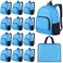 Reginary 24 Pcs Backpack 17 Backpacks Foldable Lightweight Bookbags Student Outdoor Travel School Book Bag with Storage Bag Blue