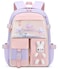 MCWTH School Backpack for Girls Lightweight Waterproof Cute Bunny School Bookbag for Teen Kids Students Elementary Rabbit Purple Large