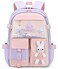 MCWTH School Backpack for Girls Lightweight Waterproof Cute Bunny School Bookbag for Teen Kids Students Elementary Rabbit Purple Large