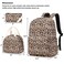 Kouxunt Leopard Girls School Backpacks for Kids Teens 3in1 School Bag Bookbags Set with Lunch Bag Pencil Case