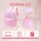 UREYMX 3Pcs Checkered Backpack Sets with Lunch Box and Pencil Case School Backpack Boys Girls Backpacks for Kids Large Capacity Waterproof Lightweight Backpack Pink
