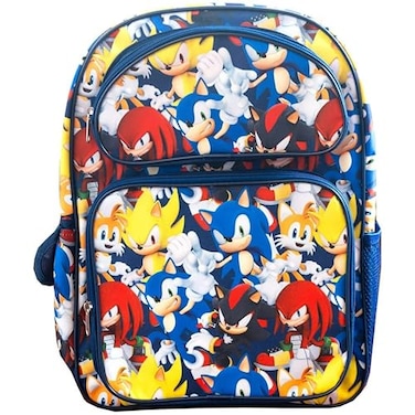 AI ACCESSORY INNOVATIONS Accessory Innovations Sonic the Hedgehog 16 Large School Backpack Ready for Action Blue and Black Sonic Book Bag for Kids