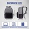 UREYMX Checkered Backpack School Backpack Boys Girls Backpacks for Kids Large Capacity Waterproof Lightweight Backpack Black