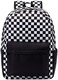 UREYMX Checkered Backpack School Backpack Boys Girls Backpacks for Kids Large Capacity Waterproof Lightweight Backpack Black