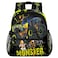 cfpolar Yellow Monster Trucks Car Kids Backpacks for Boys Cute Toddler Backpack Preschool Kindergarten Elementary School Backpack Lightweight Mini Shoulder Bookbag Casual Daypack with Chest Strap
