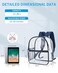 Paxiland Clear Backpack Stadium Approved 12126 with Reinforced and Wider Shoulder Straps Small Clear Bag for Schools Concerts Work Festivals and Sporting Events Navy