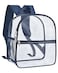 Paxiland Clear Backpack Stadium Approved 12126 with Reinforced and Wider Shoulder Straps Small Clear Bag for Schools Concerts Work Festivals and Sporting Events Navy