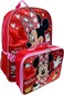 Ruz Group Kids Licensed 16 Inch Backpack With Removable Lunch Box Set Minnie Mouse Red