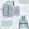 Lanola Travel Backpack Durable Middle Schoolbag Travel Bag for Men Women Lightweight College Student Backpack Gray Blue