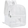 Paxiland Clear Backpack Stadium Approved 12126 with Reinforced and Wider Shoulder Straps Small Clear Bag for Schools Concerts Work Festivals and Sporting Events White