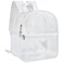 Paxiland Clear Backpack Stadium Approved 12126 with Reinforced and Wider Shoulder Straps Small Clear Bag for Schools Concerts Work Festivals and Sporting Events White