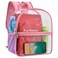 Paxiland Clear Backpack Stadium Approved 12126 with Reinforced and Wider Shoulder Straps Small Clear Bag for Schools Concerts Work Festivals and Sporting Events Pink