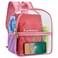 Paxiland Clear Backpack Stadium Approved 12126 with Reinforced and Wider Shoulder Straps Small Clear Bag for Schools Concerts Work Festivals and Sporting Events Pink