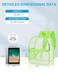 Paxiland Clear Backpack Stadium Approved 12126 with Reinforced and Wider Shoulder Straps Small Clear Bag for Schools Concerts Work Festivals and Sporting Events Green