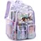 abshoo Large Clear Backpack For Girls Women School Bookbag Heavy Duty Transparent Backpack Purple