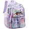 abshoo Large Clear Backpack For Girls Women School Bookbag Heavy Duty Transparent Backpack Purple