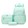 YJMKOI 3Pcs Daisy Prints Backpack for Girls MiddleSchool Elementary Students Bookbag Set with Lunch Box Green