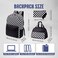 UREYMX 3Pcs Checkered Backpack Sets with Lunch Box and Pencil Case School Backpack Boys Girls Backpacks for Kids Large Capacity Waterproof Lightweight Backpack Black