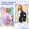 MUSEVOS Girls Backpack for Kids Teenage Elementary Middle High School Backpacks Lightweight Water Resistant Bookbag Multiple Compartments large Capacity Black