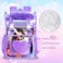 ZLYERT 17 Sequin Clear Backpack for Girls 3Pcs Sparkle Flip Design Stadium Approved Set Waterproof CampusSchool Transparent Bookbag Purple
