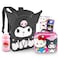 Hello Kitty Kuromi Backpack and Lunch Box Set for Girls Bundle with 16 Kuromi Backpack Lunch Bag Water Bottle Stickers More and Friends Backpack Set