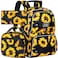 ZLYERT 3Pcs Girls Backpack 17 Inch Sunflower School Bookbag with Lunch Box Durable Floral Laptop Backpack Set for Teens CollegeYellow