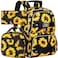 ZLYERT 3Pcs Girls Backpack 17 Inch Sunflower School Bookbag with Lunch Box Durable Floral Laptop Backpack Set for Teens CollegeYellow