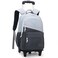 Mfikaryi Rolling Backpack Wheeled Backpack for Boys Kids 20L Capacity Grey Adjustable Water Resistant