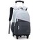 Mfikaryi Rolling Backpack Wheeled Backpack for Boys Kids 20L Capacity Grey Adjustable Water Resistant