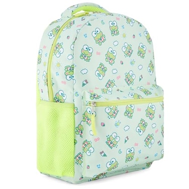SANRIO Hello Kitty Allover School Backpack Kitty My Melody Kuromi Keroppi Officially Licensed School Bookbag Keroppi Yellow