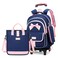 MITOWERMI Rolling Backpack for Girls 3Pcs Elementary School Bag Cute Bowknot Backpack with Wheels Girls Bookbags with Handbag Trolley Bags Kids CarryOn Luggage