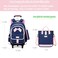 MITOWERMI Rolling Backpack for Girls 3Pcs Elementary School Bag Cute Bowknot Backpack with Wheels Girls Bookbags with Handbag Trolley Bags Kids CarryOn Luggage