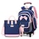 MITOWERMI Rolling Backpack for Girls 3Pcs Elementary School Bag Cute Bowknot Backpack with Wheels Girls Bookbags with Handbag Trolley Bags Kids CarryOn Luggage