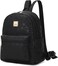 Cusangel Black Mini Backpack For womens black backpack Purse10L Synthetic Leather Cute Small Backpack with PocketsTravel Fashion BackpackLadies Shoulder Bags