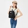 Cusangel Black Mini Backpack For womens black backpack Purse10L Synthetic Leather Cute Small Backpack with PocketsTravel Fashion BackpackLadies Shoulder Bags