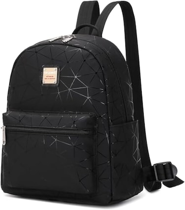 Cusangel Black Mini Backpack For womens black backpack Purse10L Synthetic Leather Cute Small Backpack with PocketsTravel Fashion BackpackLadies Shoulder Bags