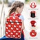 Hello Kitty Backpack for Girls 16 Inch Large School Backpack with Front Pocket Water Bottle Holders Adjustable Straps Cute Red Bookbag for Kids Back to School