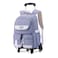 LANSHIYA Solid Color Rolling Backpack for Girls Boys Cute Elementary school bag with wheelsBlue Trolley Bags for Travel